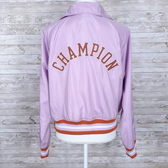 Champion Womens Jacket XS Windbreaker Pink Orange 998 - Picture 3 of 5